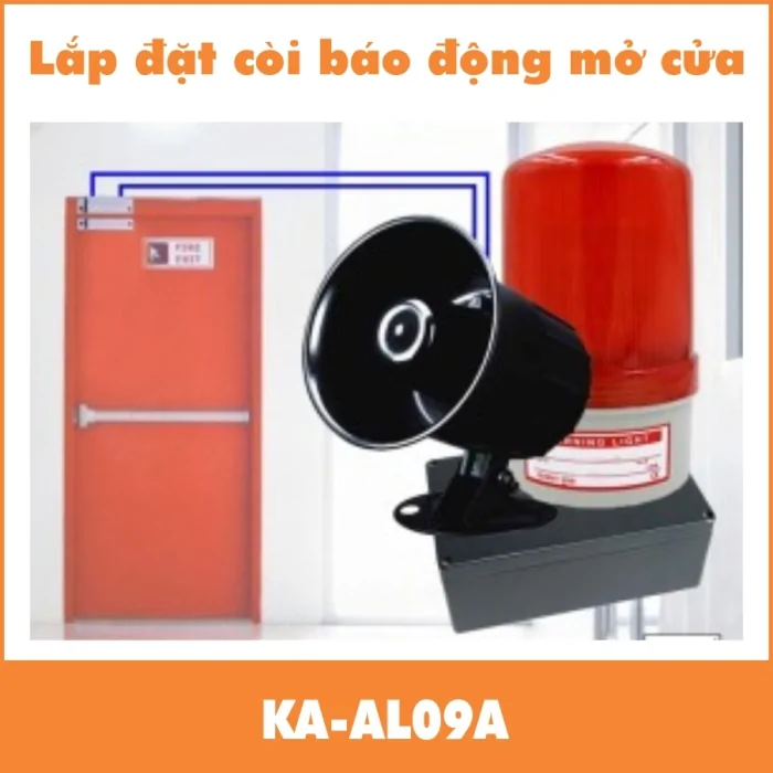 Còi hú báo động cảnh báo mở cửa KA-AL09A – Giải pháp an toàn cho cửa thoát hiểm và cửa chống cháy