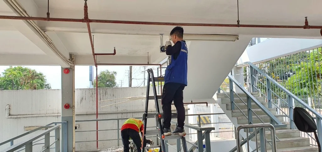 Ảnh thực tế công trình thi công lắp đặt camera của Camera Biên Hòa 24H