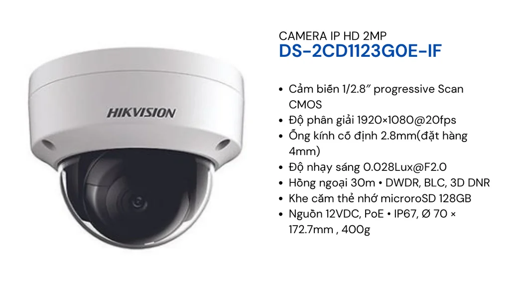 Camera IP 2MP DS-2CD1123G0E-IF