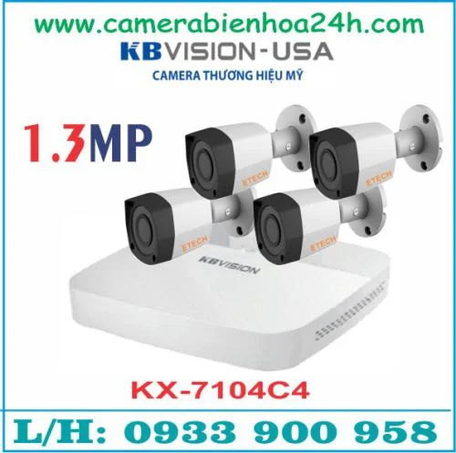 CAMERA TRỌN BỘ KX-7104C4 1.3MP