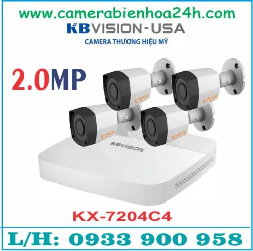 CAMERA TRỌN BỘ KX-7204C4 2.0MP