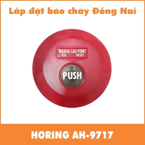 Nút nhấn khẩn tròn lắp chìm HORING AH-9717 – Thiết bị báo cháy khẩn cấp