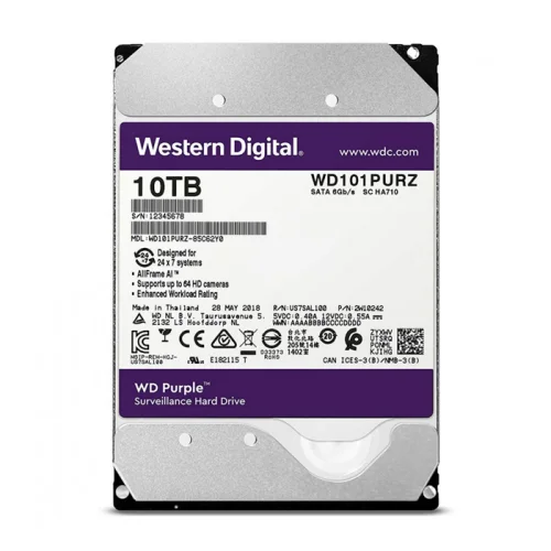 Ổ cứng HDD Western Digital Purple 10TB 3.5" Sata 3