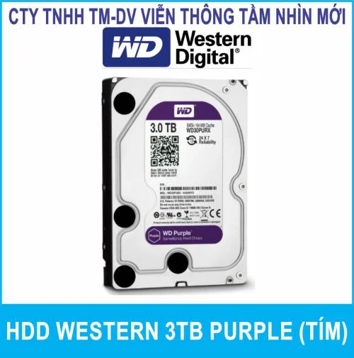 Ổ CỨNG WESTERN 3TB PURPLE (TÍM)