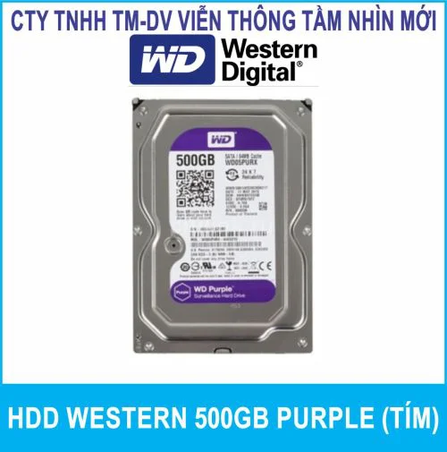 Ổ CỨNG (HDD) WESTERN 500GB PURPLE (TÍM)